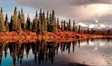 Alaska lake in the autumn